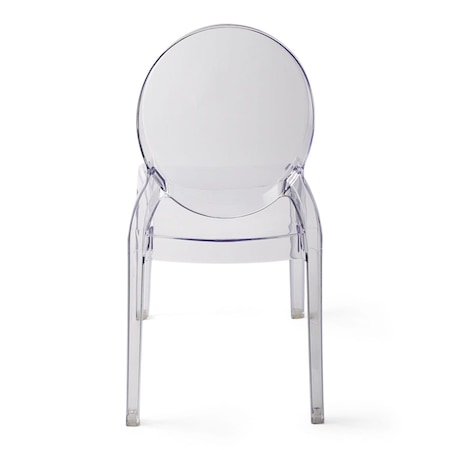 Atlas Commercial Products Sofia Stacking Chair with UV Protection Chair, Clear SC4CLR